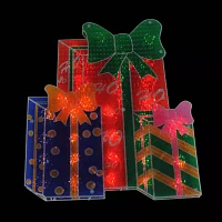 Northlight Lighted Holographic Christmas Window Decor