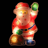 Northlight Holographic Santa Christmas Window Decor