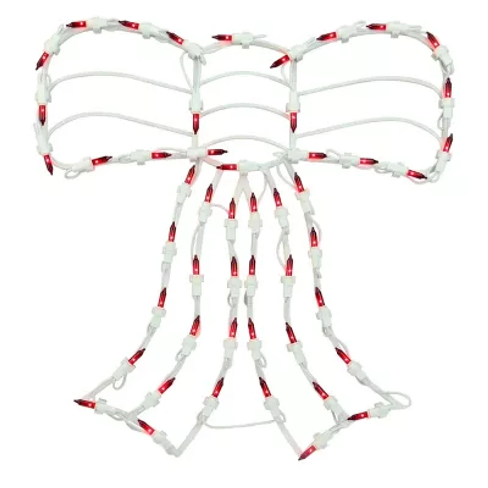 Northlight 14in Prelit Red Bow Christmas Window Decor