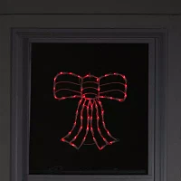 Northlight 14in Prelit Red Bow Christmas Window Decor