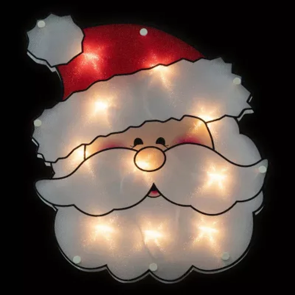 Northlight 12in Prelit Santa Claus Christmas Window Decor