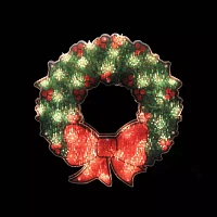 Northlight 15in Prelit Wreath Christmas Window Decor