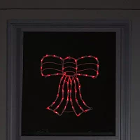 Northlight 14in Prelit Red Bow Christmas Window Decor