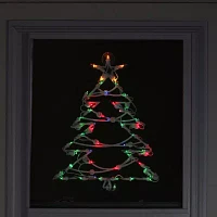 Northlight 18in Prelit Tree Christmas Window Decor