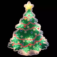 Northlight 12.5in Prelit Tree Christmas Window Decor