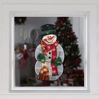 Northlight Snowman With Broom Christmas Window Decor