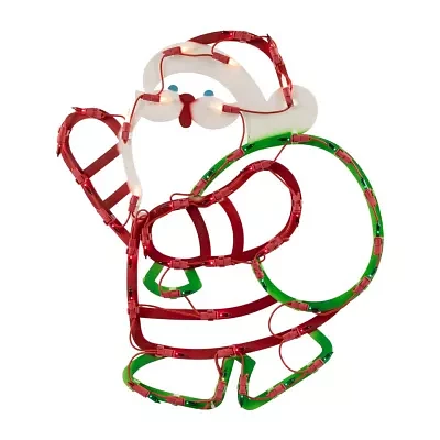 Northlight Lighted Santa Claus Christmas Window Decor