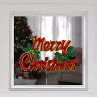 Northlight 16.5in Prelit Merry Christmas Christmas Window Decor