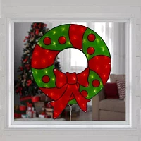 Northlight 23in Prelit Wreath Christmas Window Decor