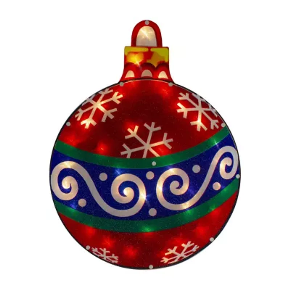 Northlight 19.5in Prelit Ornament Christmas Window Decor