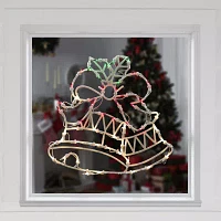 Northlight Prelit Bells With Bow Christmas Window Decor