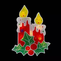 Northlight 12in Prelit Candle Christmas Window Decor