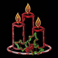 Northlight Lighted Candles Christmas Window Decor