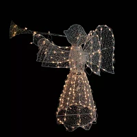 Northlight 3d Pre-Lit Trumpeting Angel Christmas Yard Art