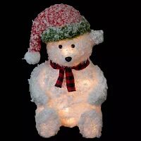 Northlight Lighted Snowy Polar Bear  Décor Christmas Yard Art