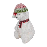 Northlight Lighted Snowy Polar Bear  Décor Christmas Yard Art