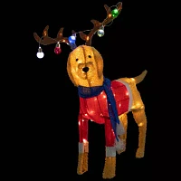 Northlight Led Dog Wearing Antlers Christmas Yard Art