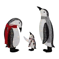 Northlight 3d Lighted Penguin Christmas Yard Art