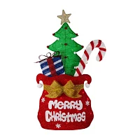 Northlight 3d Lighted Gift Bag Christmas Yard Art