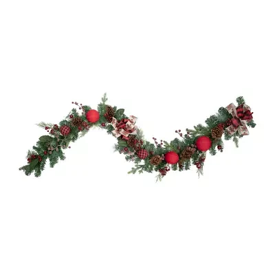 Northlight Pine  With Plaid And Bows Indoor Christmas Garland