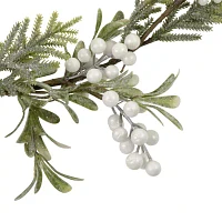 Northlight Frosted Foliage And Berries Artificial Unlit Indoor Christmas Garland