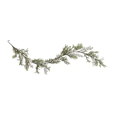 Northlight Frosted Foliage And Berries Artificial Unlit Christmas Indoor Garland