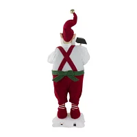 Northlight 24in Elf Animated Standing Animated Santa Figurine