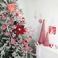 Northlight 19.5in Candy Cane Swirled Cone Tree Christmas Tabletop Decor