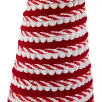 Northlight 19.5in Candy Cane Swirled Cone Tree Christmas Tabletop Decor