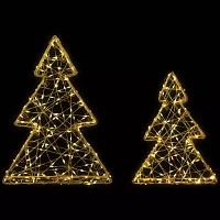 Northlight Led Gold Tree 2-pc. Christmas Tabletop Decor