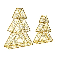 Northlight Led Gold Tree 2-pc. Christmas Tabletop Decor