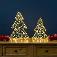 Northlight Led Gold Tree 2-pc. Christmas Tabletop Decor