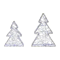 Northlight Led White Tree 2-pc. Christmas Tabletop Decor