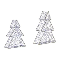 Northlight Led White Tree 2-pc. Christmas Tabletop Decor