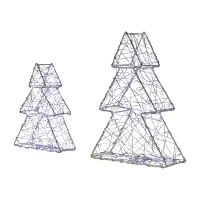 Northlight 2-pc. Led White Tree Christmas Tabletop Decor