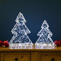 Northlight Led White Tree 2-pc. Christmas Tabletop Decor