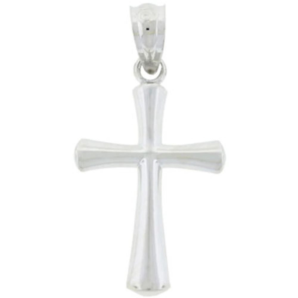 Unisex Adult 14K White Gold Cross Charm