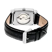 Heritor Frederick Mens Automatic Black Leather Strap Watch Herhr6102