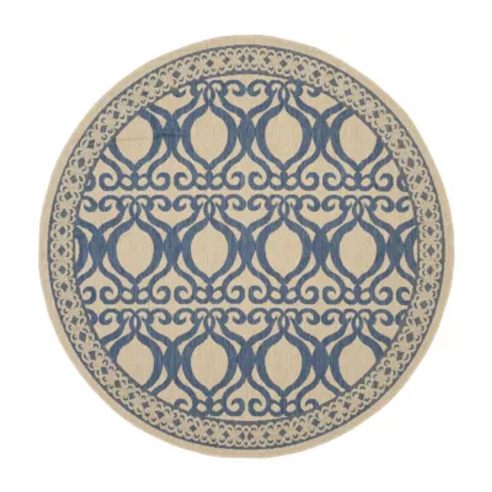 Safavieh Desi Geometric Indoor Outdoor Round Area Rug