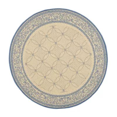 Safavieh Frona Oriental Indoor Outdoor Round Area Rug