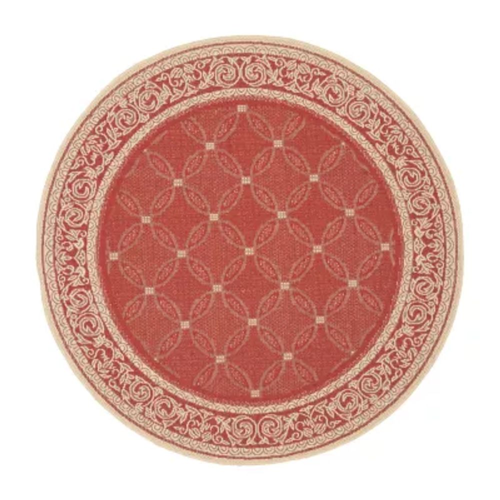 Safavieh Frona Oriental Indoor Outdoor Round Area Rug