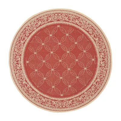 Safavieh Frona Oriental Indoor Outdoor Round Area Rug