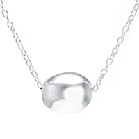 Silver Treasures Sterling Silver 16 Inch Cable Circle Pendant Necklace