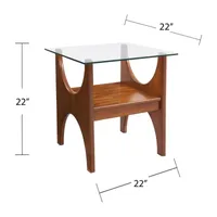 Macda Glass-Top End Table