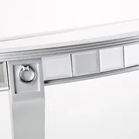 Emas Mirrored Demilune Console Table