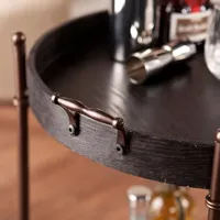 Siacan Two-Tier Round Butler Table