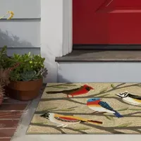 Liora Manne Frontporch Birds Hand Tufted Rectangular Rugs & Floor Coverings Indoor Outdoor Animal Accent