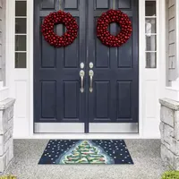 Liora Manne Frontporch Xmas Tree Hand Tufted Rectangular Rugs & Floor Coverings Indoor Outdoor Holiday Accent Rugs