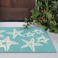 Liora Manne Capri Starfish Animal Hand Tufted Indoor Outdoor Rectangular Accent Rug