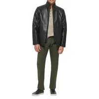 Dockers Mens Faux Leather Filled Coat